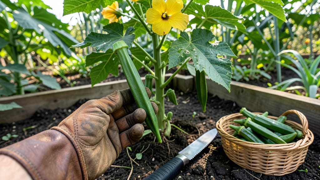 When to Pick Okra From the Garden: 3 Finger-Length Tricks for Peak Taste