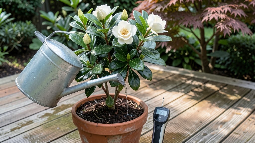 How Often to Water Gardenia Plants: Soil-Damp Test for Blooms Without Root Rot