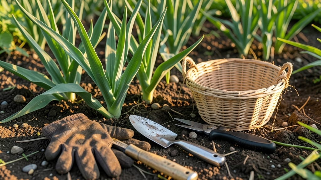 When to Pick Garlic from Garden: Stem Dries Brown, Cloves Stay Firm