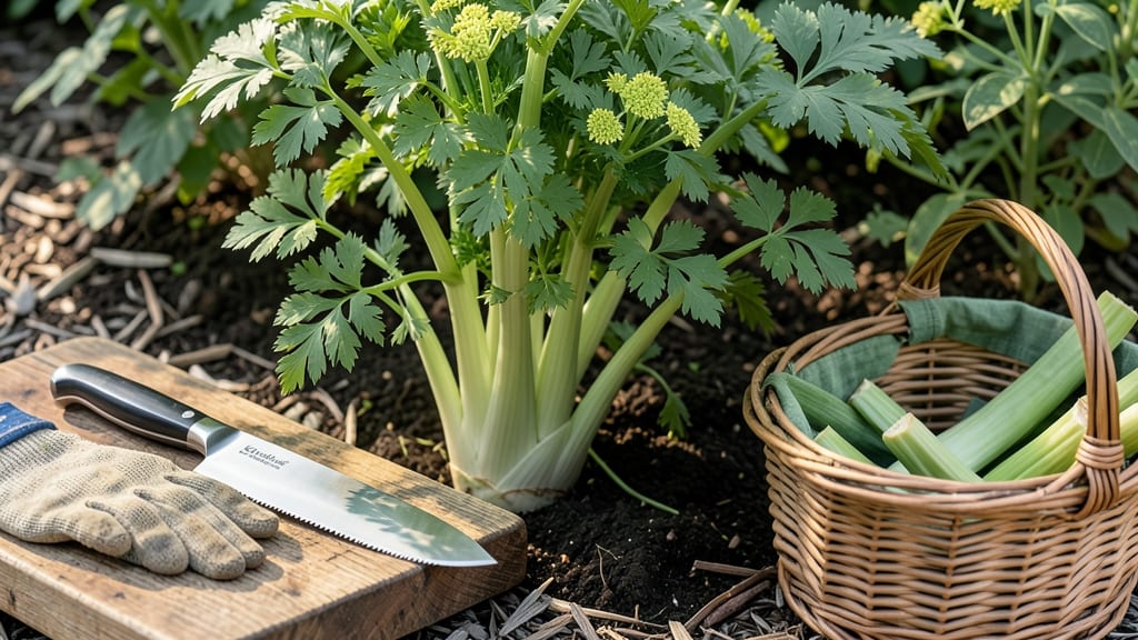 Garden Celery Harvest: When Stalks Split Signal Peak Flavor