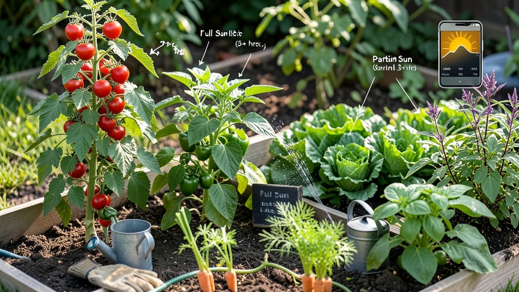 How Much Sun Does a Vegetable Garden Need: Light Requirements by Plant Type for Peak Yields